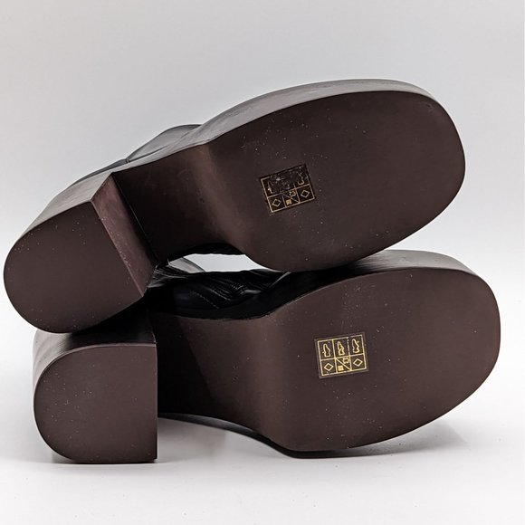 Jeffrey Campbell Women Mexique 70's Retro Black Platform boots size 7.5 - Picture 4 of 11